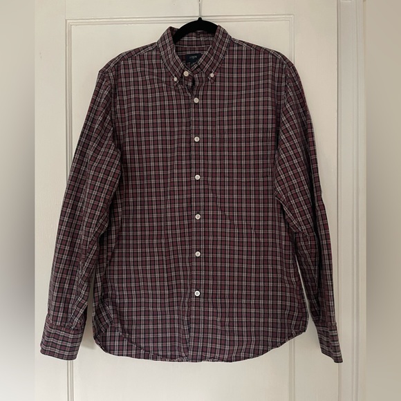 Jcrew men’s plaid button down. Size medium. - Picture 1 of 3